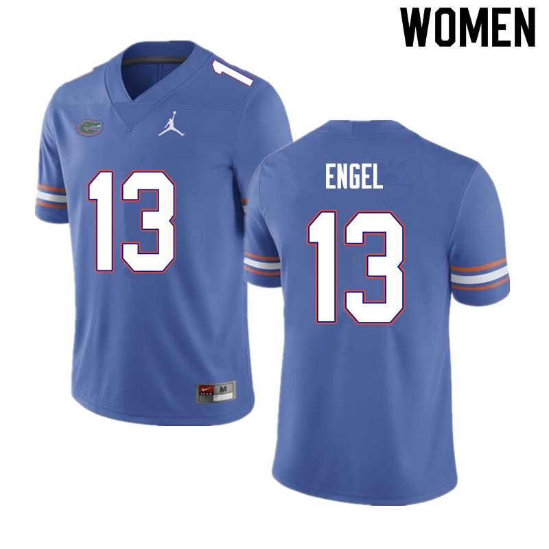 Women's NCAA Florida Gators Kyle Engel #13 Stitched Authentic Nike Blue College Football Jersey HKD2365HK